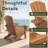 Cyani Folding Adirondack Chair With Cup Holder,HDPE Outdoor Chair With Comfort Ergonomic Seat For Patios,Lawn,Garden, Backyard Use-476871631-484979595