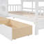 Lit simple en bois avec 2 tiroirs, lit pour enfant avec tablette de rangement, blanc-628732653