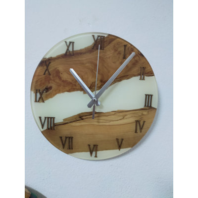 10 Inch Diameter, Resin Wall Clock, Wall Clock, Wood Clock, Wall Decor, Wooden Clock, Large Wall Clock, Small Wall Clock