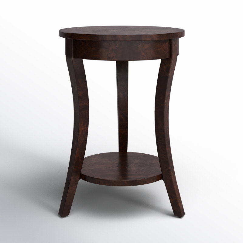 Holdin Round 18"W Side Table, Dark Brown