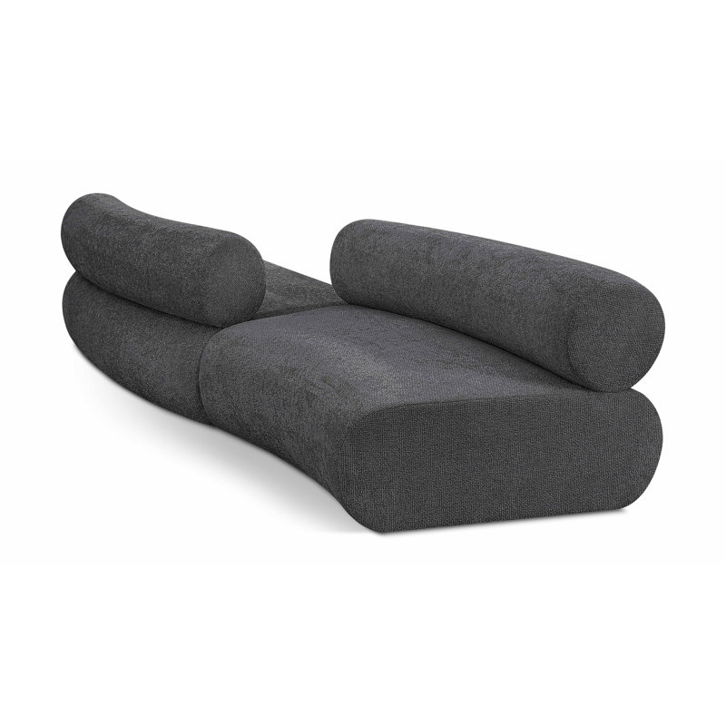Canapé modulaire rembourré 108 po Bale, Tissu gris chenille