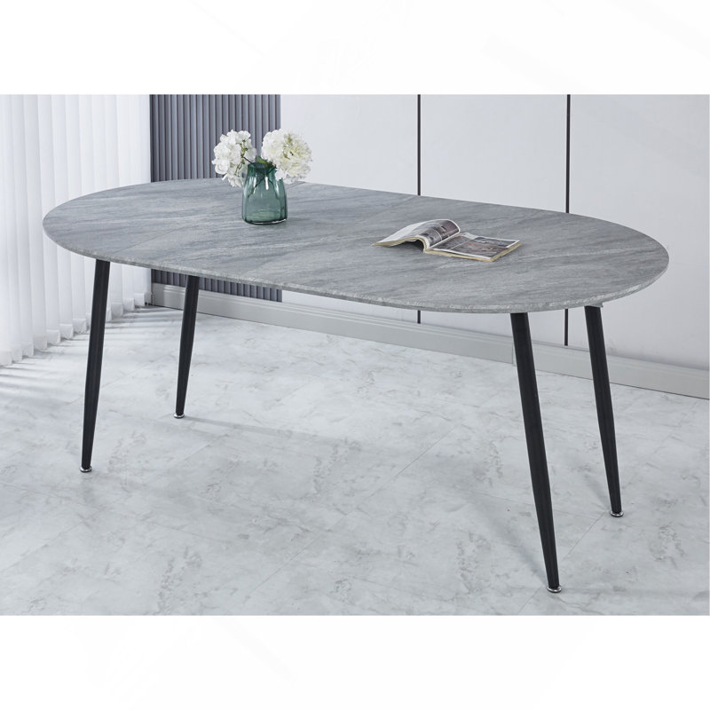 Extensible Table,Dinning Table,Metal Leg,100/140/180X100x75cm