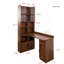 Bureau d'ordinateur d'angle en L pour bureau à domicile ou bureau d'étude, table d'étude de style moderne avec tiroirs, bibliothèque et huche, conception en L 2 en 1, grand espace de travail