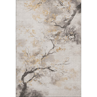 Premium Machine Washable Dockside AMF1804 Floral Rug