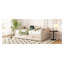 Lit de jour simple rembourré en velours beige avec tiroirs de rangement, lit d'invité de style Mid-Century pour chambre à coucher