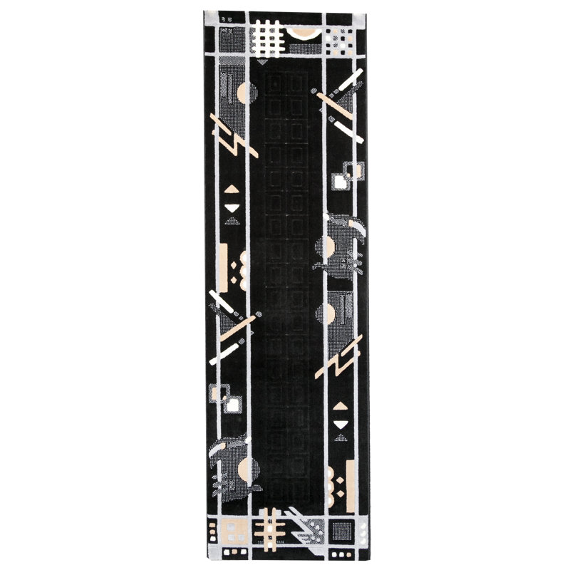 Sartain Abstract Shag Area Rug, Runner 70 x 230cm