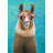 Lovable llama - Farm animals Brown framed canvas decor