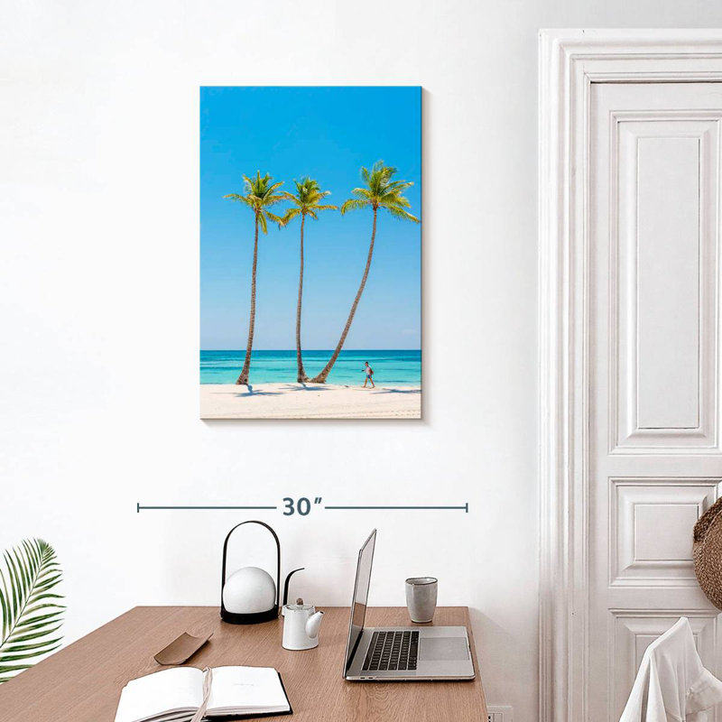 Gillard Three Gillard Palms, H 30 po x l 20 po