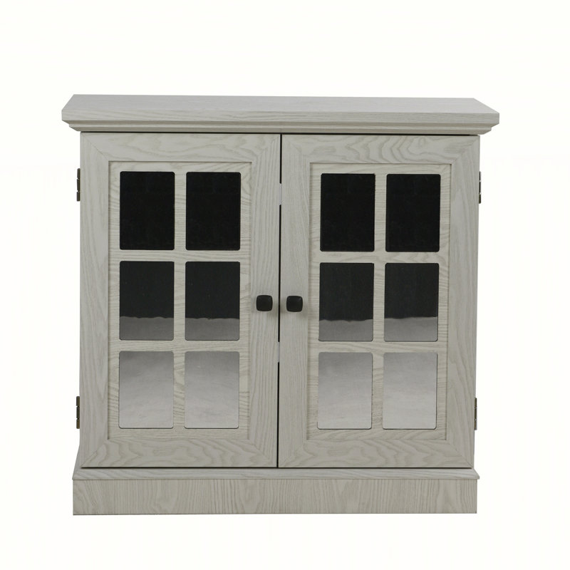 Armoire de rangement avec portes en miroir décoratives en acrylique, tablette réglable pour la salle à manger, le salon, la cuisine, poignées en métal, finition en bois aggloméré 3D