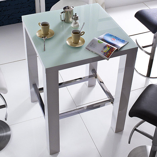 John Metal Base Dining Table, 107cm H x 80cm W x 80cm D