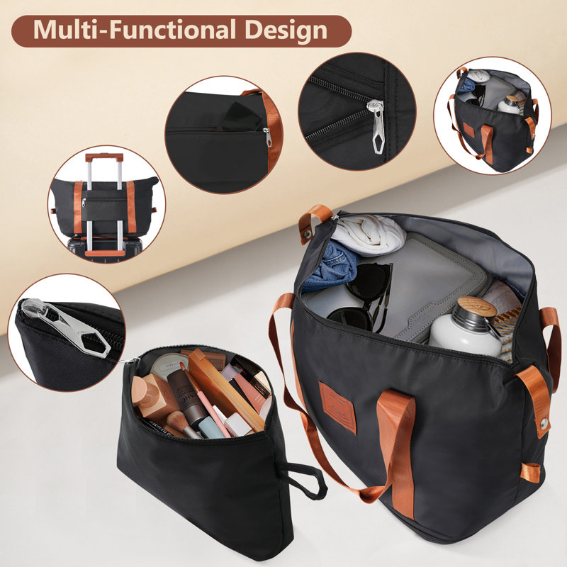 Ensemble de valises 6 pièces Hardshell, valises extensibles légères à deux roues, verrou TSA, noir, Noir