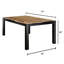 Collette Oak Solid Wood Dining Table