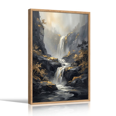 «Mountain Waterfall», reproduction d'art sur toile, ensemble de 1