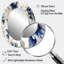 Motif victorien filigrane bleu cobalt - grand miroir mural ovale sur métal-1013127302