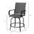 360 Swivel Bar Stools With , High Mesh Fabric, Steel Frame For Patio, Balcony, Poolside, Backyard, Grey  Pair Of Outdoor Dining Chairs Mesh, Gray   2