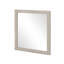 Miroir de commode Dabu, conception encadrée, bois gris clair, rectangulaire 37 x 39