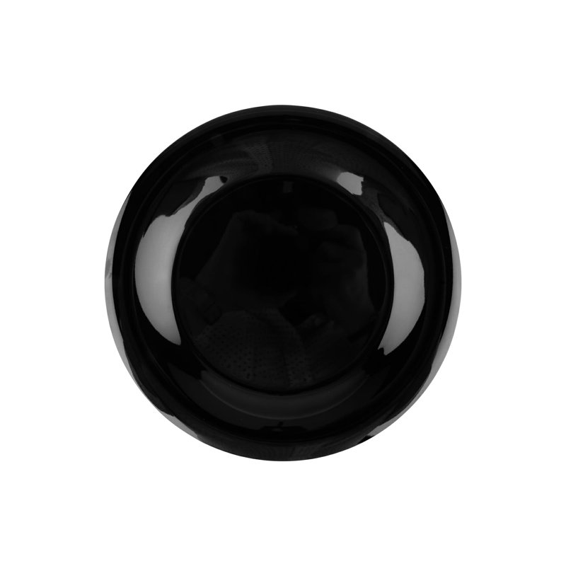 G.E.T. 9" Heavy-Duty Wide Rim Melamine Dessert Plate (Set of 4), Noir