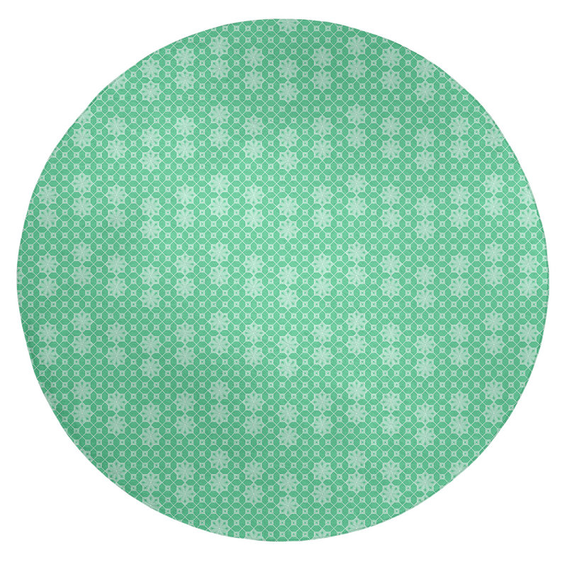 Tapis de zone verte en treillis classique, Rond 5 pi