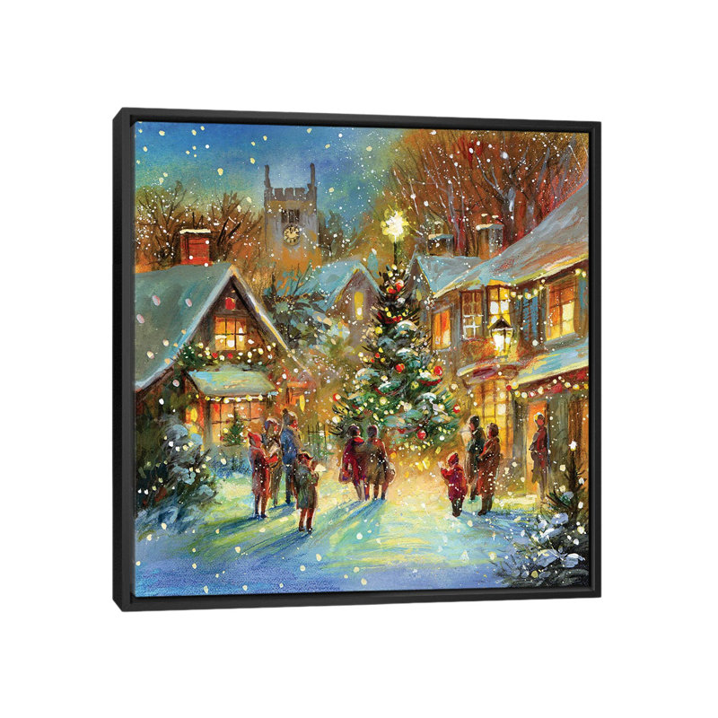 « Evening Carol » par Jim Mitchell-impression, H 18 po x l 18 po x 1,5 po, Toile avec cadre noir
