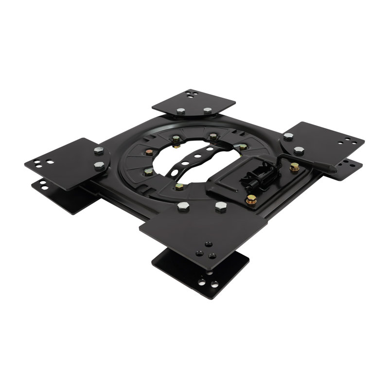 Siège pivotant 18,5 po en acier robuste, plaque de fixation pour siège de véhicule récréatif à rotation à 360 degrés, noir