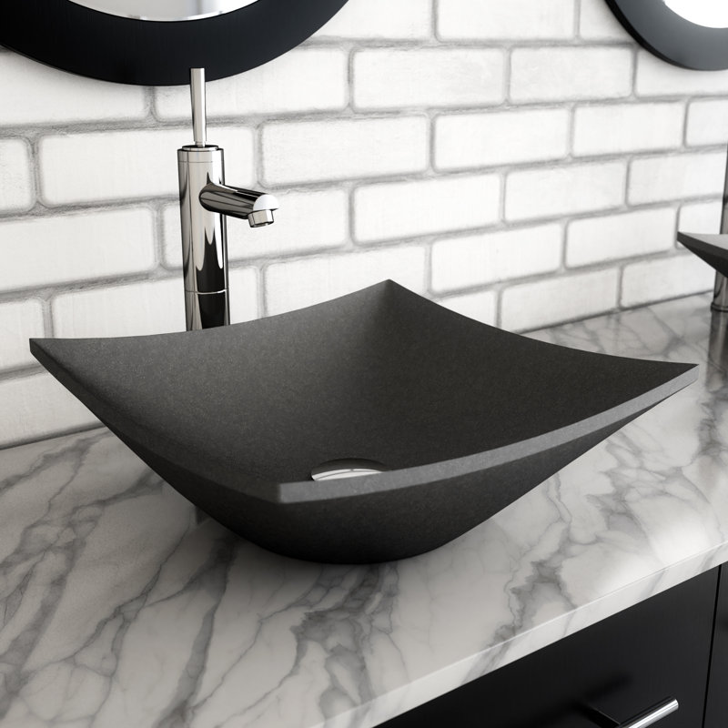 Lavabo de salle de bain en granite naturel Mobius