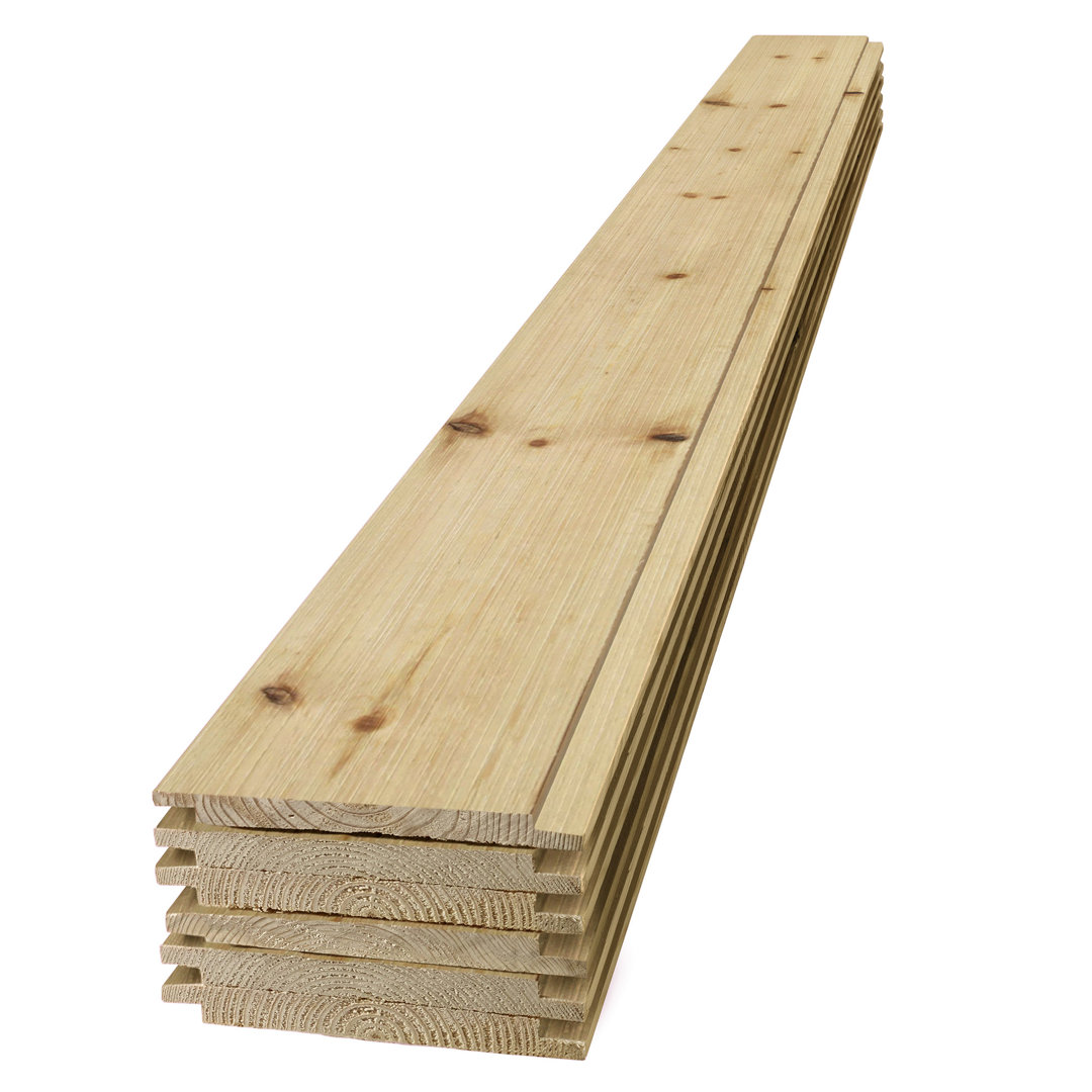 Edge 1 in. x 8 in. x 8 ft. Rustic Collection Shiplap Pine Board (Set of 6) Edge