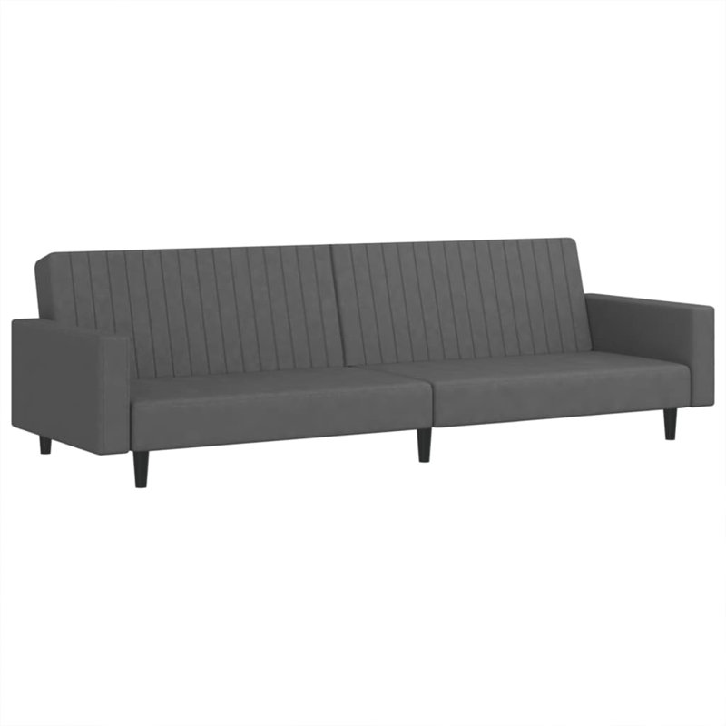 Samerra 86.6'' Velvet Sofa, Dark Gray Velvet