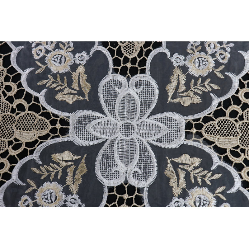 Leclair Floral Round Tablecloth, 60'' x 60'' 