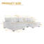Canapé modulaire rembourré 3 pièces en flanelle de fourrure de lapin blanche avec accoudoirs et coussins décoratifs 3 pièces-810287695