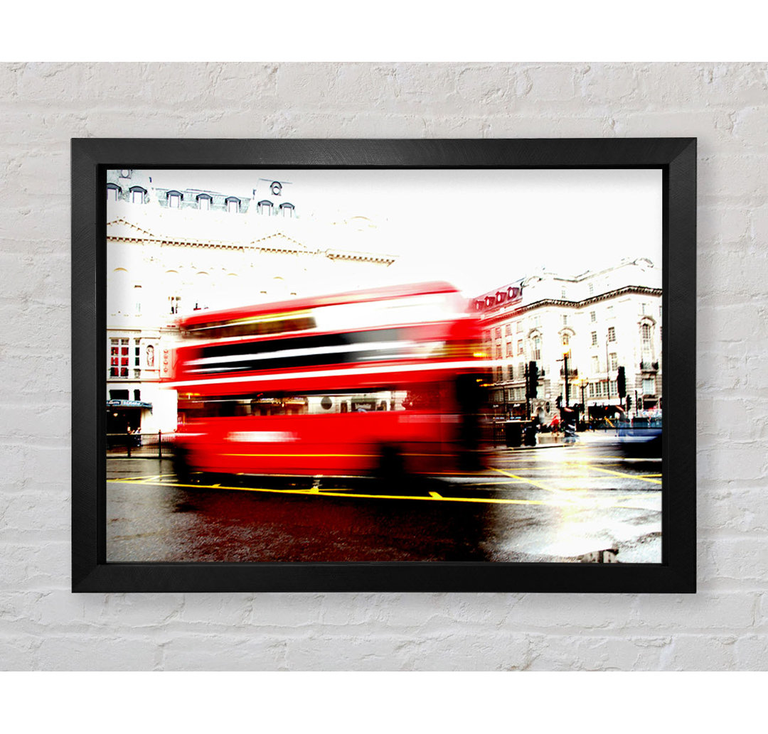 London Retro Red Bus Gerahmter Druck