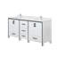 Meuble-lavabo double blanc 72 po X P 22 po D, ensemble de comptoir en quartz blanc et robinet-117970844-117970845