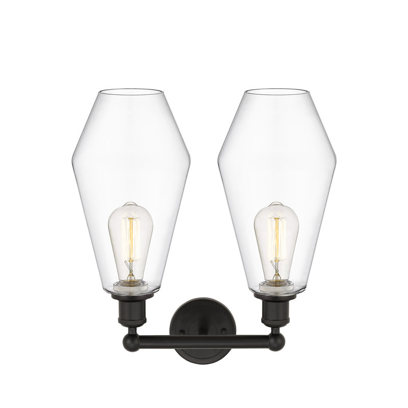 Éclairage pour meuble-lavabo à intensité variable 2 lumières Amylea, Clair, Bronze frotté à l'huile