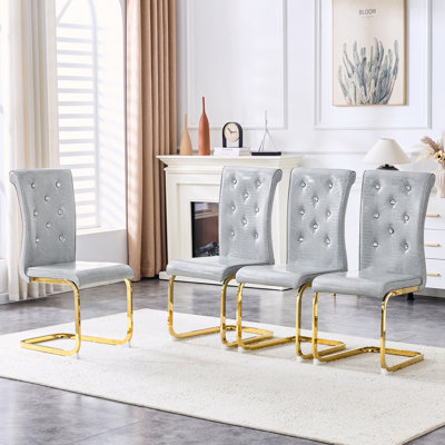 Ensemble de chaises de salle à manger avec 4 chaises rembourrées