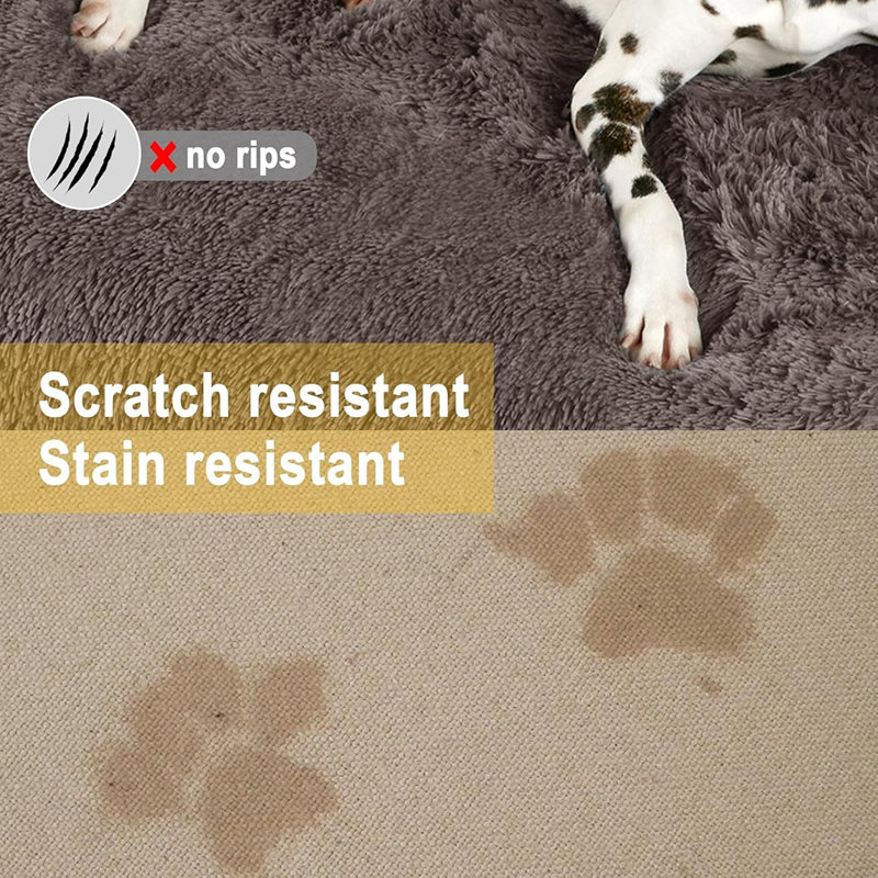 Tapis de lit pour chien / chat apaisant, lavable et amovible ..., Brun, H 8 po x l 17 po x P 9 po