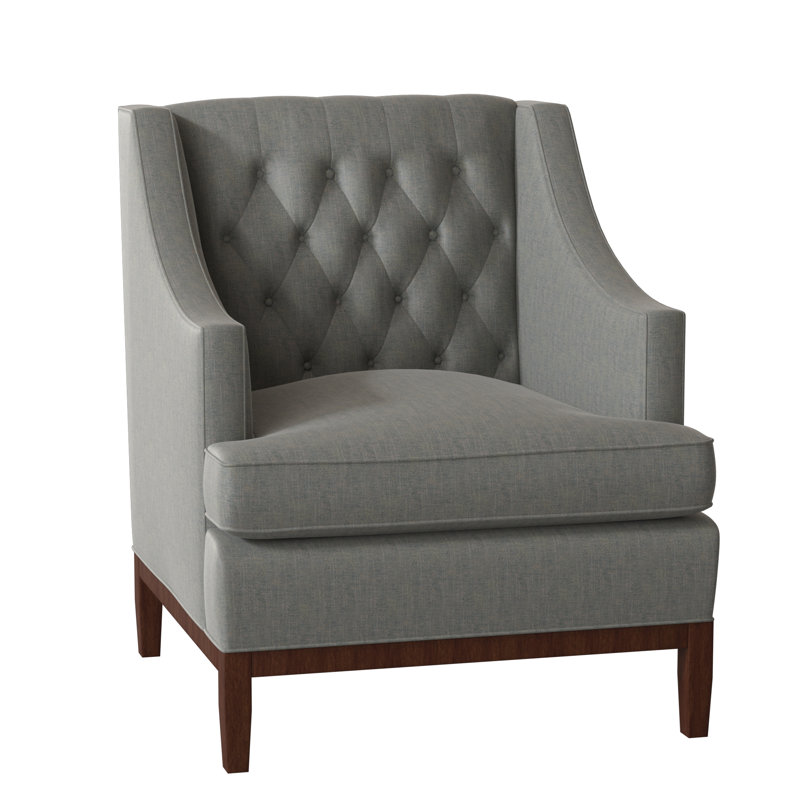 Carmel Tufted Armchair, Aubrey Aegean, Burnished Brown