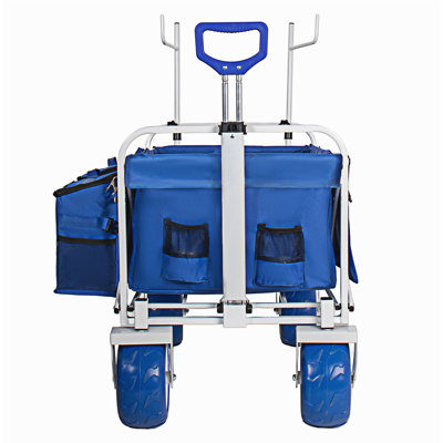 Outdoor Beach Wagon Cart With Chair Racks And Wheels