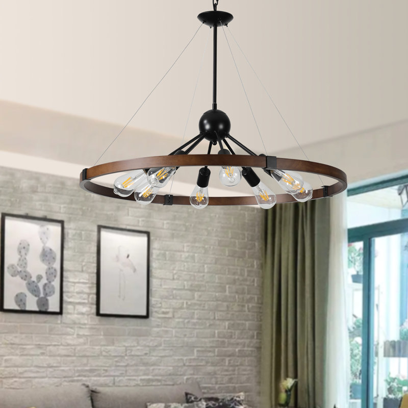 8- Ceiling - Retro Design, Rustproof, Adjustable Height, Walnut Black Style Vintage Appearance, Rust & Corrosion , +
