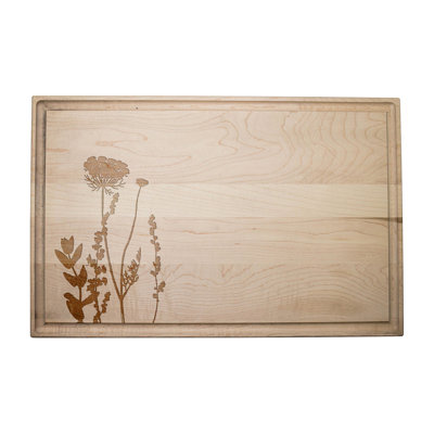 Wildflower Silhouette Cutting Board