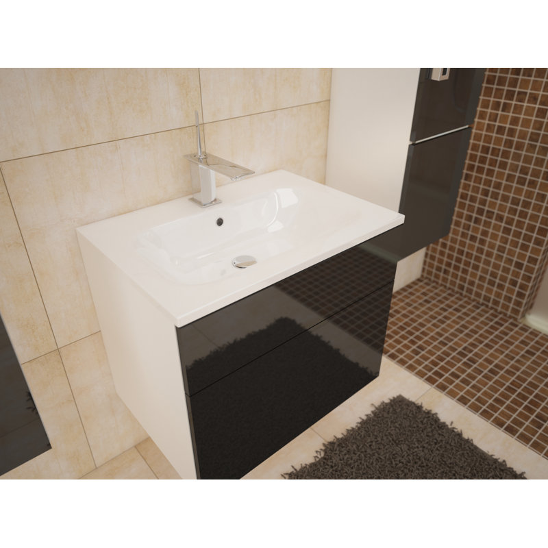 Moray Bathroom Storage Furniture Set, White/Black