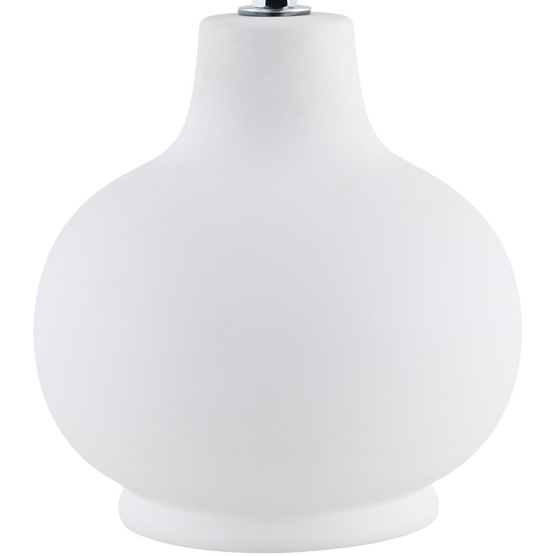 Momsen Coloured Scallop Shade Lamp, White, Green