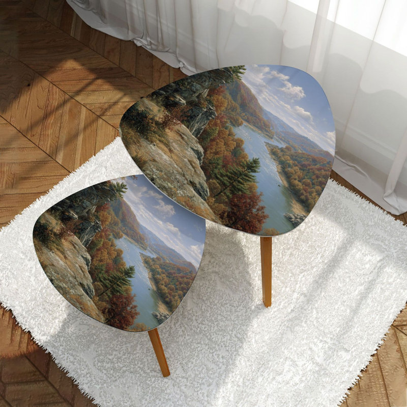 Ensemble de 2 tables basses gigognes Triangle Nesting
