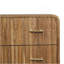 Commode à rainures en T, 3 tiroirs, brun clair