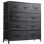 Commode 9 tiroirs avec plateau en bois Reinardo-2072363603