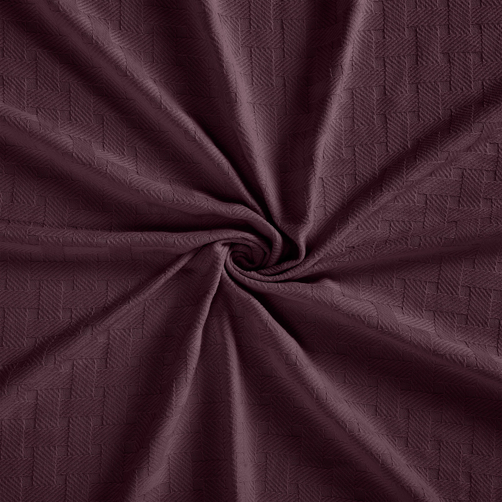 Bertie Cotton Throw Blanket, Plum, California King