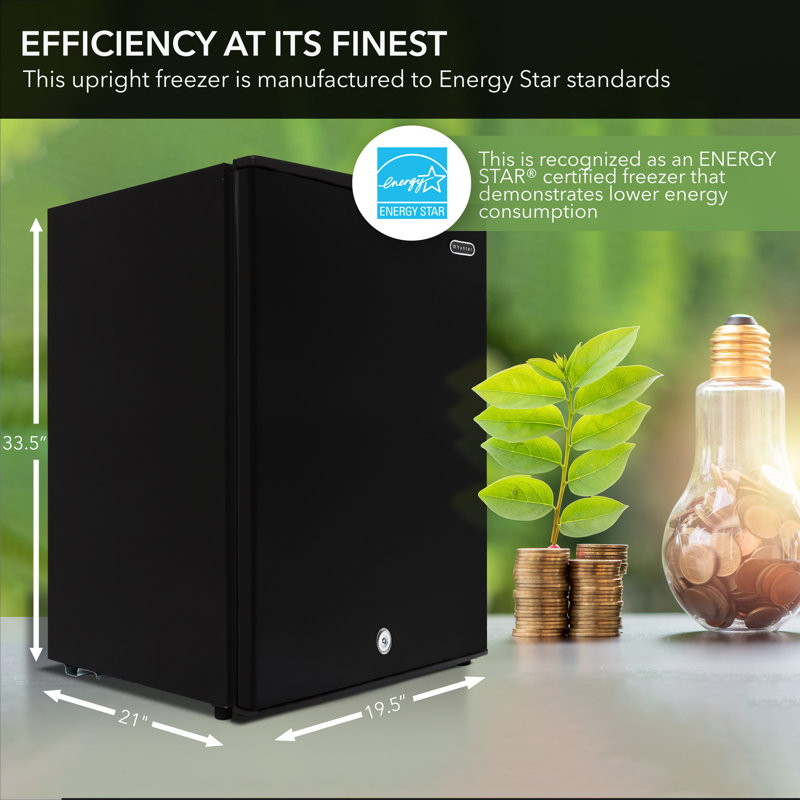 Whynter Energy Star 3.0 Cu. ft. Upright Freezer with Lock, Black