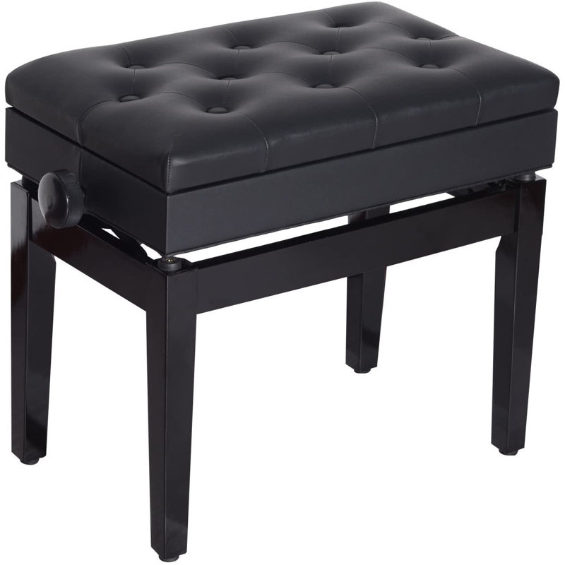 Banc de rangement rabattable en similicuir