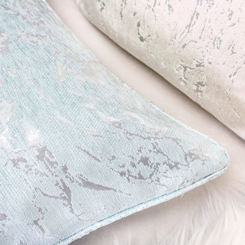  Rectangular Chenille Pillow Cover & Insert, Sea Green