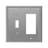 Metro 2-Gang Toggle Light Switch / Rocker Combination Wall Plate