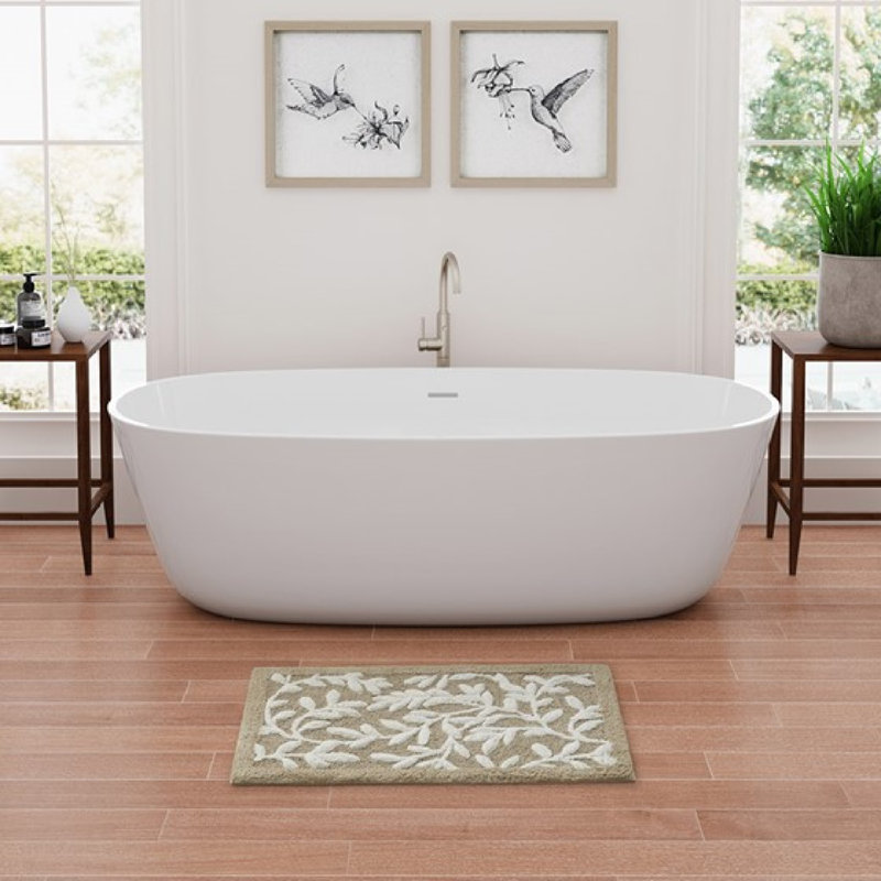 Tapis de bain en coton ultra-absorbant capitonné pour un confort somptueux dans la salle de bain