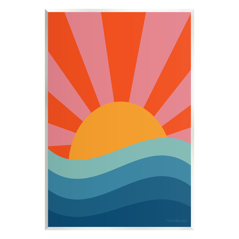 «Sun Rays on Sea» par Carrie Cantwell, H 15 po x l 10 po